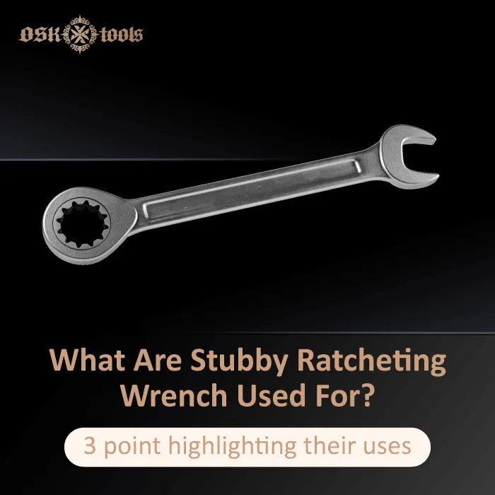 What are stubby ratcheting wrench used for? 3 point highlighting their